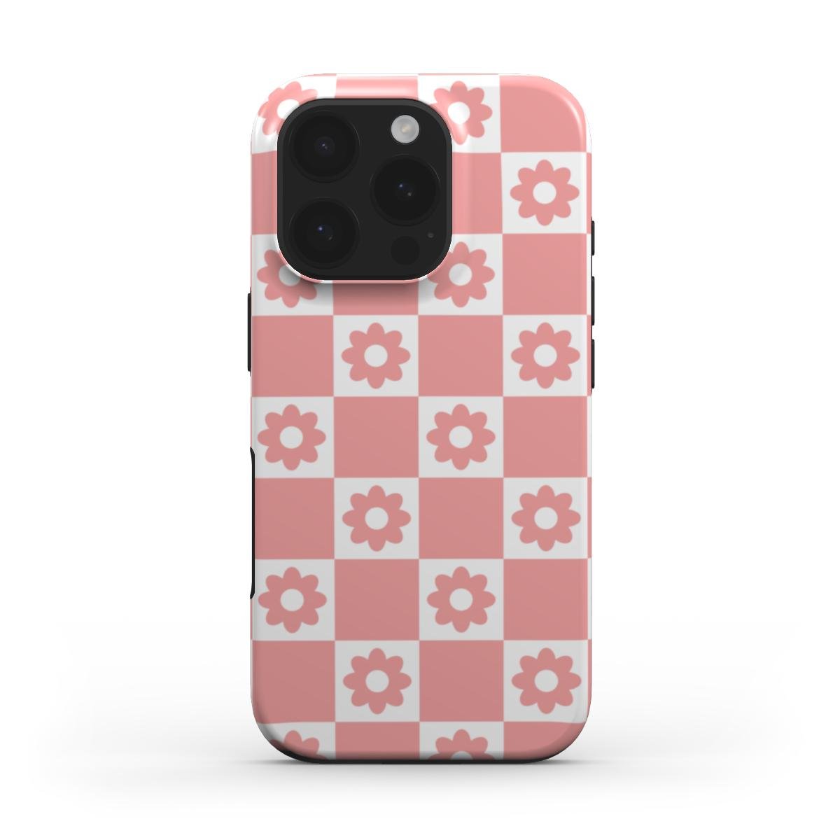 Checkered Daisy Phone Case
